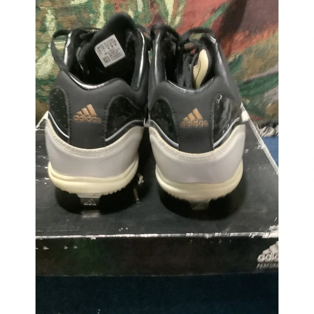 Adidas Adizero  6 Low Metal Mens Baseball Cleats, Black White, SIZE 11.5